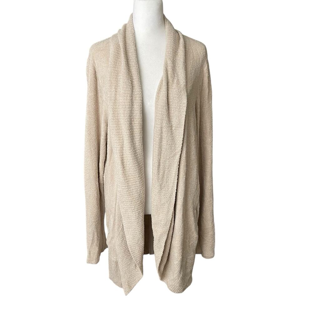 Barefoot Dreams Plus 1X Cardigan 452 Cozy Chic Lite Knit Sweater Cream